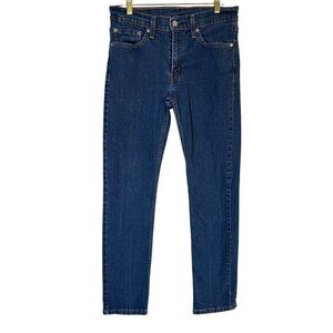 Levi's Mens 511 Jeans Size 32 x 32 Blue Dark Wash‎ Stretch Straight Leg